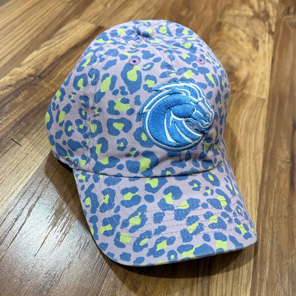 47 brand Leopard Print Cap with Blue horse Logo KIDS